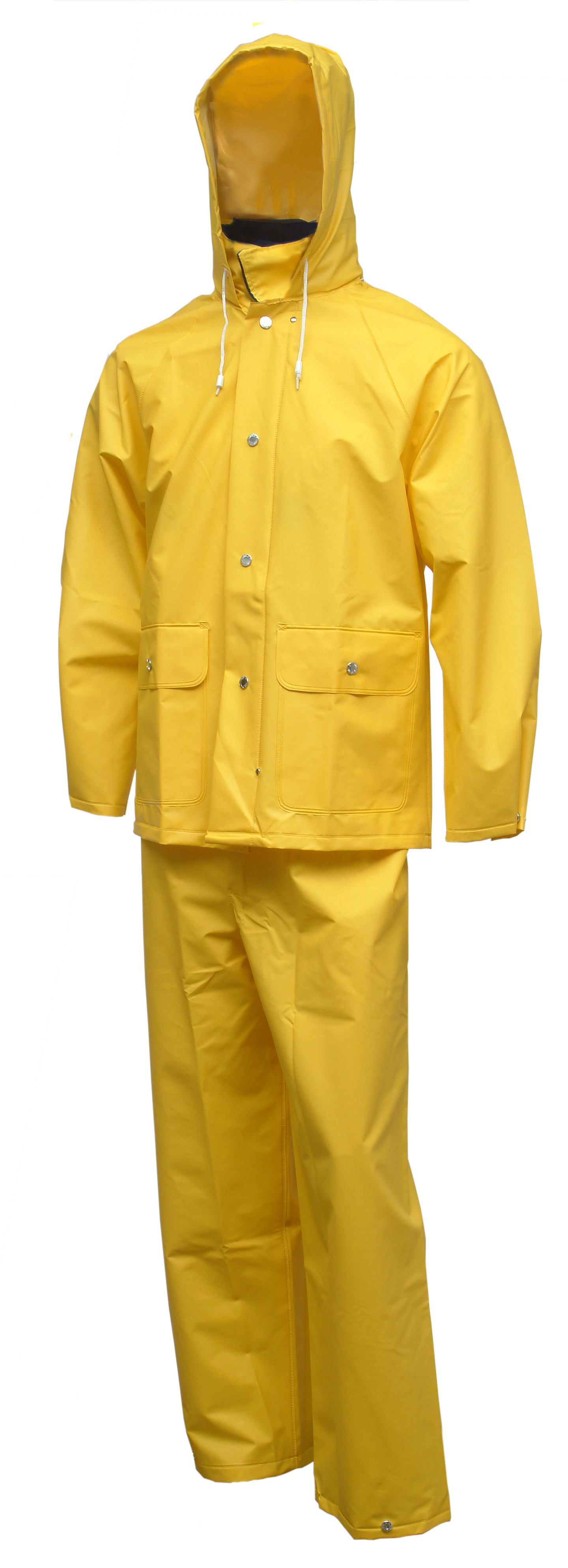 Industrial Yellow Work 3-Piece Rain Suit - Rain Wear